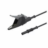4mm Straight Shrouded Banana Plug to Alligator Clip